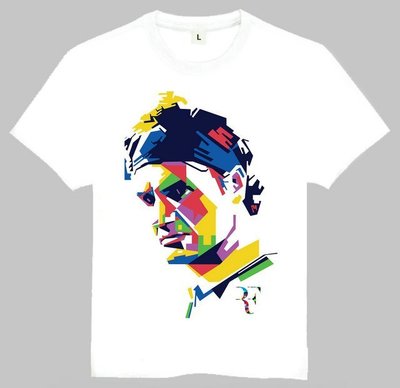 呱啦呱啦代購 Roger Federer T-shirt 名人T恤 羅杰 費德勒 T恤 歐美潮流T恤圓領短袖