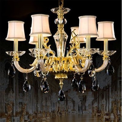 INPHIC-歐式燈具客廳燈進口銅吊燈 金色奢華維沙華燈飾客廳水晶吊燈