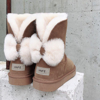 雪地靴 女生雪靴 厚底雪靴  厚底短靴小香風雪地靴女冬季