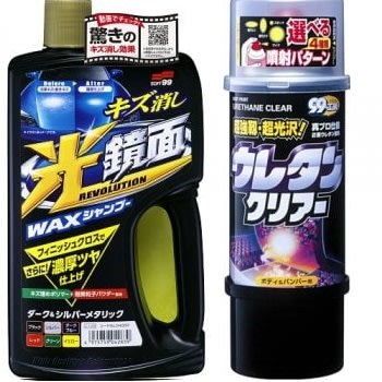 【shich急件】soft99 光鏡面洗車精(深色、銀粉漆車用)+2液超光澤透明漆 合購優惠1150元