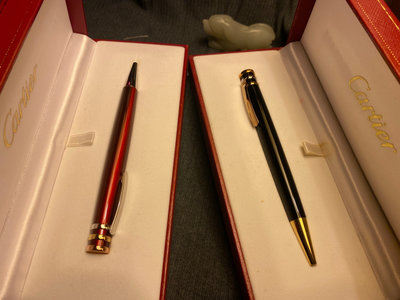 （已蒙氣質優雅美女購買）Cartier Trinity 經典三環 原子筆, 對筆, 全新, 單支出售