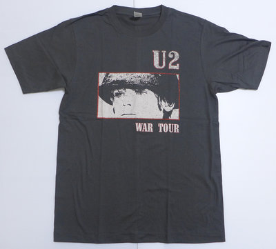【Mr.17】U2樂團 WAR TOUR 1982 刷舊風做舊復古搖滾短袖T恤 T-SHIRT (BR159)