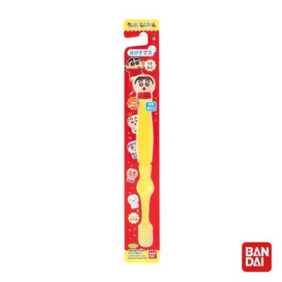 【牙齒寶寶】日本 萬代 BANDAI 兒童牙刷 蠟筆小新牙刷1入(附公仔握柄套)