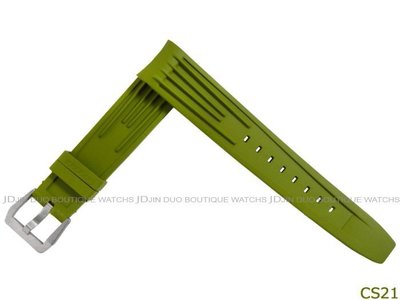 金鐸精品~CS21 Ted Su 勞力士 ROLEX 運動錶款適用綠色橡膠錶帶