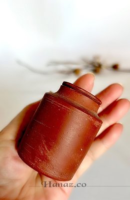 世界之最Mini 早期紅磚胎拉胚素燒 小罐 高5.9公分寬4.7公分*口徑2.6