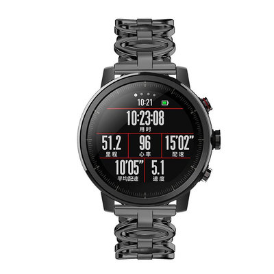 【22mm錶帶】適用於小米華米Amazfit 2/2s不鏽鋼錶帶 華為GT2 化石Fossil Gen 5金屬錶帶