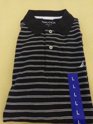 全新專櫃正品 NAUTICA (黑S.M.L)網眼CLASS FIT系列polo衫~3件8折~