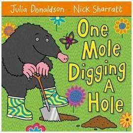 *小P書樂園* 【英國暢銷繪本】One Mole Digging A Hole 數字認知書/有聲書