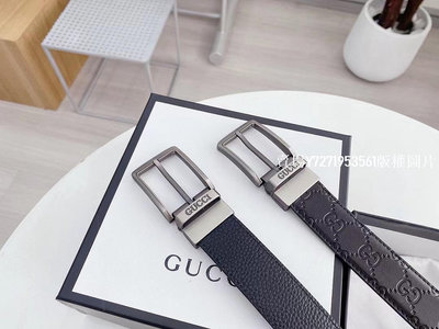 皮帶腰帶Gucci 古奇 皮帶針扣款 新款互扣式G帶扣深受品牌輝煌的70年代經典設計所影響，得以重新詮釋安放 NO29348