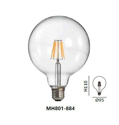 好商量~MARCH LED 4W 燈絲燈 E27 G95 愛迪生燈泡 工業風 MH801-884