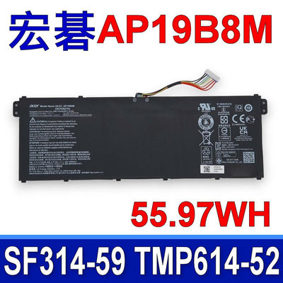 宏碁 ACER AP19B8M 原廠電池 P614P-52 P414-52 SF314-511 SF314-59 SF514-55 AP714-51GT