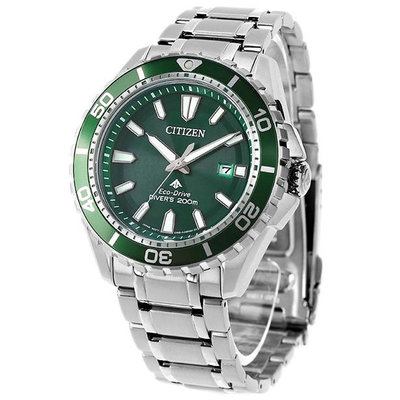 預購 CITIZEN BN0199-53X 星辰錶 44.5mm PROMASTER 光動能 綠色面盤 不鏽鋼錶帶 男錶