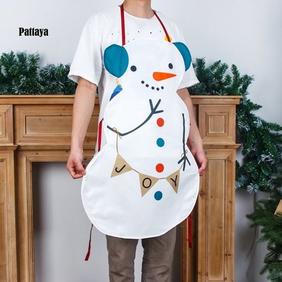 聖誕圍裙聖誕節防油雪人圍裙防水-新款221015