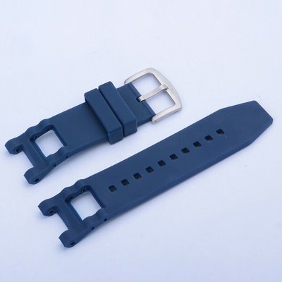 代用 Invicta 6043 28MM 藍色錶帶防水橡膠替換錶帶