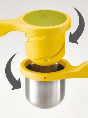 英國Joseph聰明水果手動榨汁機 旋轉檸檬萃取器橙子壓榨器過濾器