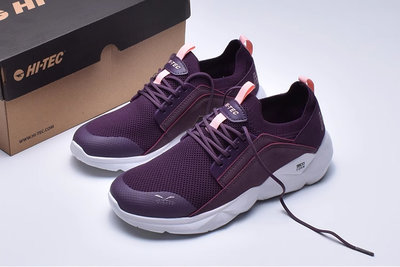 25mart【一元起標】英國 HI-TEC 女 透氣 慢跑鞋 休閒運動鞋 紫色 39