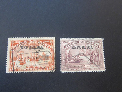 【雲品13】葡萄牙Timor 1913 Sc 149-50 FU 庫號#B534 13455