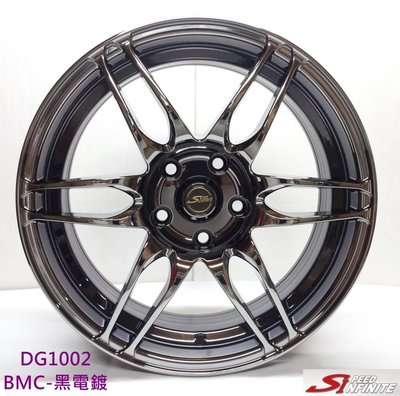 全新鋁圈 wheel DG1002 17吋鋁圈 5/100 5/108 5/114.3 黑電鍍