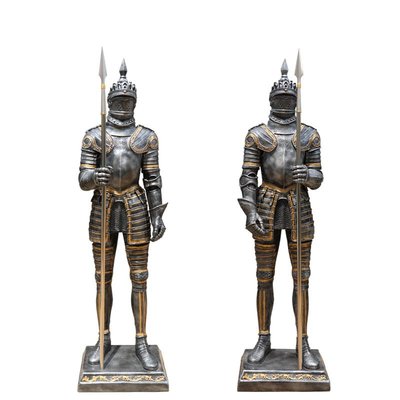 歐式迎賓人物擺件復古羅馬盔甲武士吧門廳大型騎士劇本道具Y9739