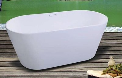 【時尚精品館-浴缸】橢圓薄型 壓克力獨立缸 150x70cm