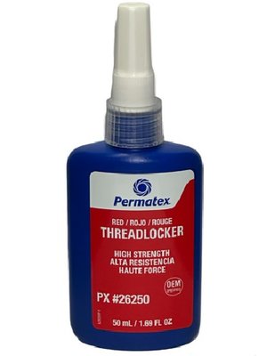 美國太陽牌 Permatex 高強度永久性 262(26250) 紅色螺絲固定劑 缺氧膠 50ml 瓶裝 單罐