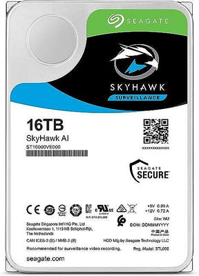九成新 Seagate監控鷹SkyHawk AI 16TB 3.5吋 7200轉監控碟 ST16000VE002