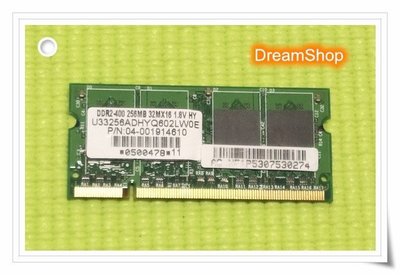 【DreamShop】原廠 Hynix 海力士 筆記型 256MB DDR2 400Mhz 優質顆粒記憶體