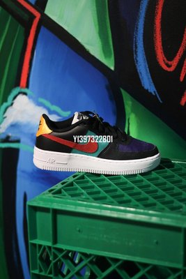 NIKE Air Force 1 LV8 EMB AF1 黑紅紫金 拼接 經典滑板鞋DN4178-001