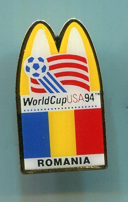 1994年 美國 世界杯足球 FIFA 章 徽章 麥當勞 羅馬尼亞
