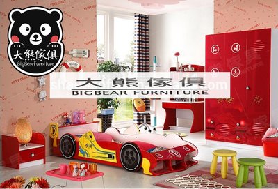 【大熊傢俱】 IKS 209 汽車兒童床 汽車床 跑車床 造型床 三尺床 單人床 兒童衣櫃 床頭櫃