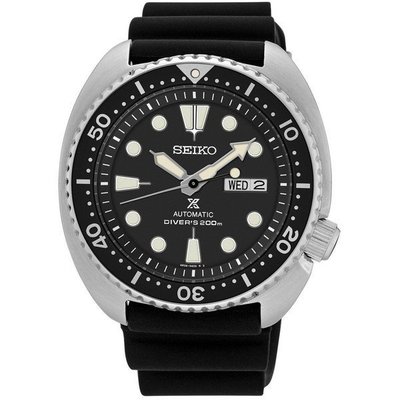 【金台鐘錶】SEIKO 精工 PROSPEX 復刻鮑魚 潛水機械錶200m 橡膠 黑框 SRP777 SRP777K1