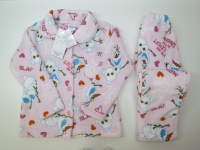 【現貨】冰雪奇緣  粉紅雪寶  長袖上衣+褲子 珊瑚絨 家居服  居家服  睡衣 套裝