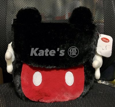 ♥Kate's ㊝♥ 日本迪士尼商店 米奇毛絨絨 單肩背包 斜背包 側背包 背包 大人小孩 都可以背唷