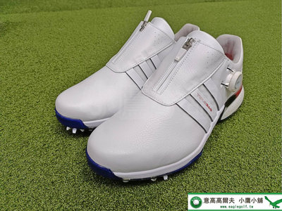 [小鷹小舖] Adidas Golf Tour 360 IE3369 阿迪達斯 高爾夫球鞋 男仕 有釘 BOA旋鈕系統 防水鞋面 高性能緩震材質 '24 NEW