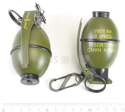 JHS（（金和勝 生存遊戲專賣））綠色 M26手榴彈 防風打火機 0001
