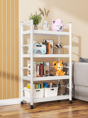 書架落地簡易多層儲物架家用客廳鐵藝書柜現代簡約兒童書房置物架多多雜貨鋪