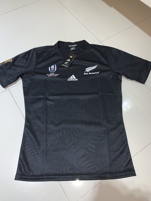 全新正品2019年世界盃橄欖球賽RUGBY WORLD CUP紐西蘭國家代表隊ALL BLACKS主場球衣 size:M