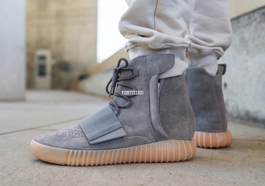 Adidas Yeezy 750 Boost 灰色麂皮高幫慢跑鞋男款BB1840 | Yahoo奇摩拍賣