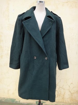 jacob00765100 ~ 正品 SWALLOW COAT 墨綠色 羊毛大衣 size: 11