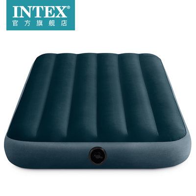 intex 充氣床墊家用雙人氣墊床單人加高加厚夢幻綠便攜~特價