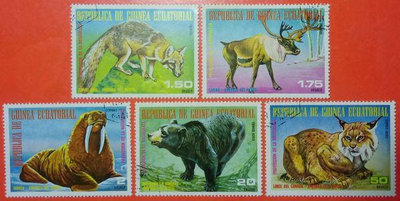 赤道幾內亞郵票舊票散票 North American Animals