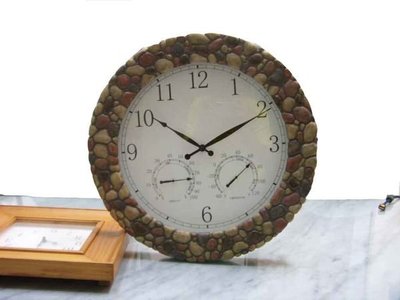 【Timezone Shop】14"花園系列~義大利感彩色石拼貼設計鐘框~ 時鐘/掛鐘/clock/壁鐘 特價888元