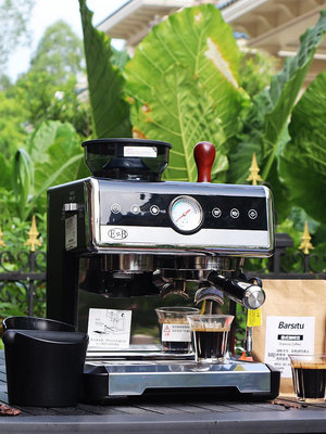 EB/億貝斯特 CM5200咖啡機家用小型商用半自動研磨一體雙鍋爐110V_林林甄選