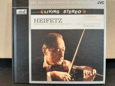 Heifetz,Hendl,ChicagoSym,Sibelius-V.c,海飛茲小提琴，亨德爾指揮芝加哥交響樂團，演繹西貝流士-小提琴協奏曲，XRCD,如新