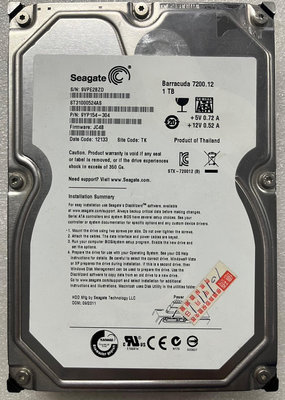 @淡水無國界@故障 Seagate 3.5 吋 硬碟 機械硬碟 1TB 硬碟 中古 已測試 編號: S7