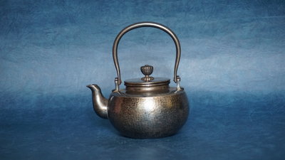 小霖茶堂~日本傳統工藝~湯沸/急須/槌目/煎茶道具/小純銀壺