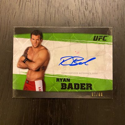2010 Topps UFC Knockout Auto Green Ryan Bader 親筆簽名 格鬥拳擊卡 卡片 #57/88