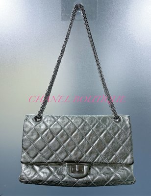 Chanel 2.55 silver vintage bag 香奈兒經典小牛皮金屬處理銀色 斜背包側背包鍊帶包  超美超好搭 銀色百搭色超級超級低價三折割愛
