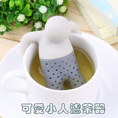 可愛濾茶器 小人泡茶器(1入)-食品級矽膠耐熱造型茶葉過濾器73pp564[獨家進口][巴黎精品]