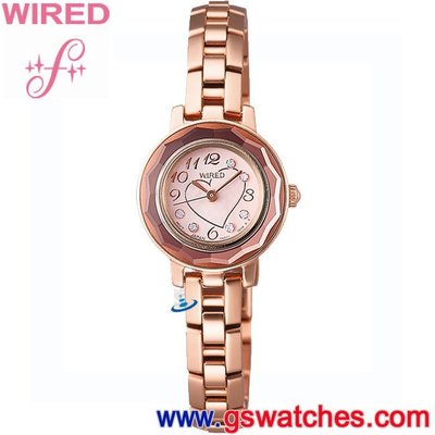【金響鐘錶】全新WIRED f AGEK732J,公司貨,保固1年,時尚女錶,6顆施華洛世奇水晶,1N01-0RC1KS
